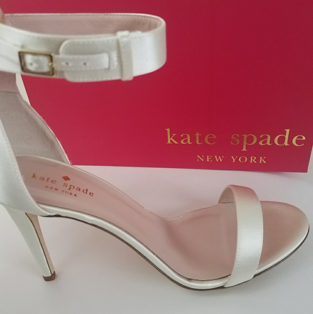Kate Spade Isa Ivory Satin Formal Shoes 10.5